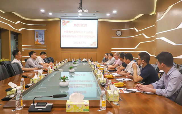 中国有色金属加工工业协会、南海铝材协会莅临mg冰球突破集团指导事情